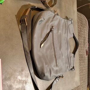Foley + Corinna Gray Shoulder crossbody or tote Bag large size 17” W/17.5”L/2”D